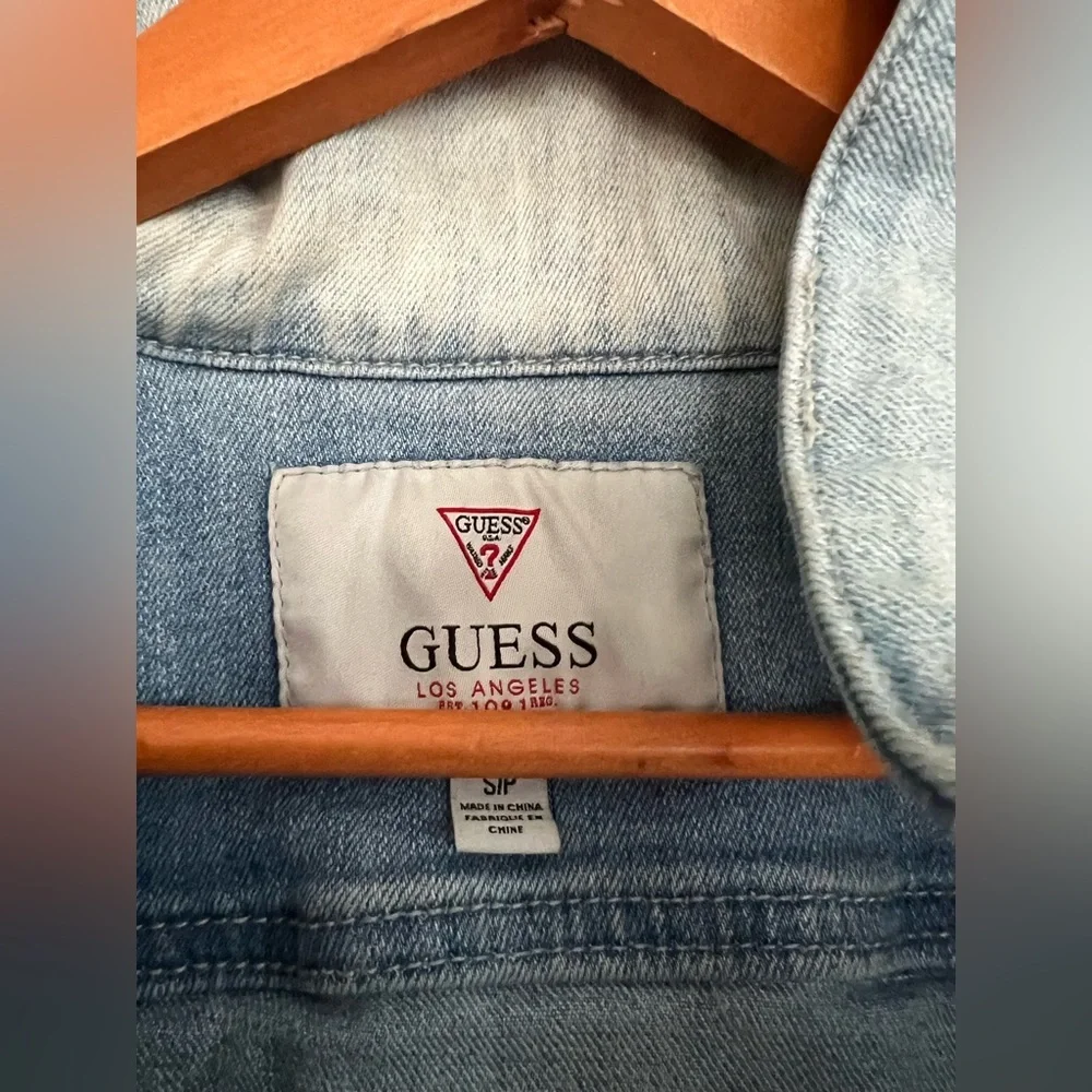 Guess Light Wash Denim Vest - Picture 3 of 6